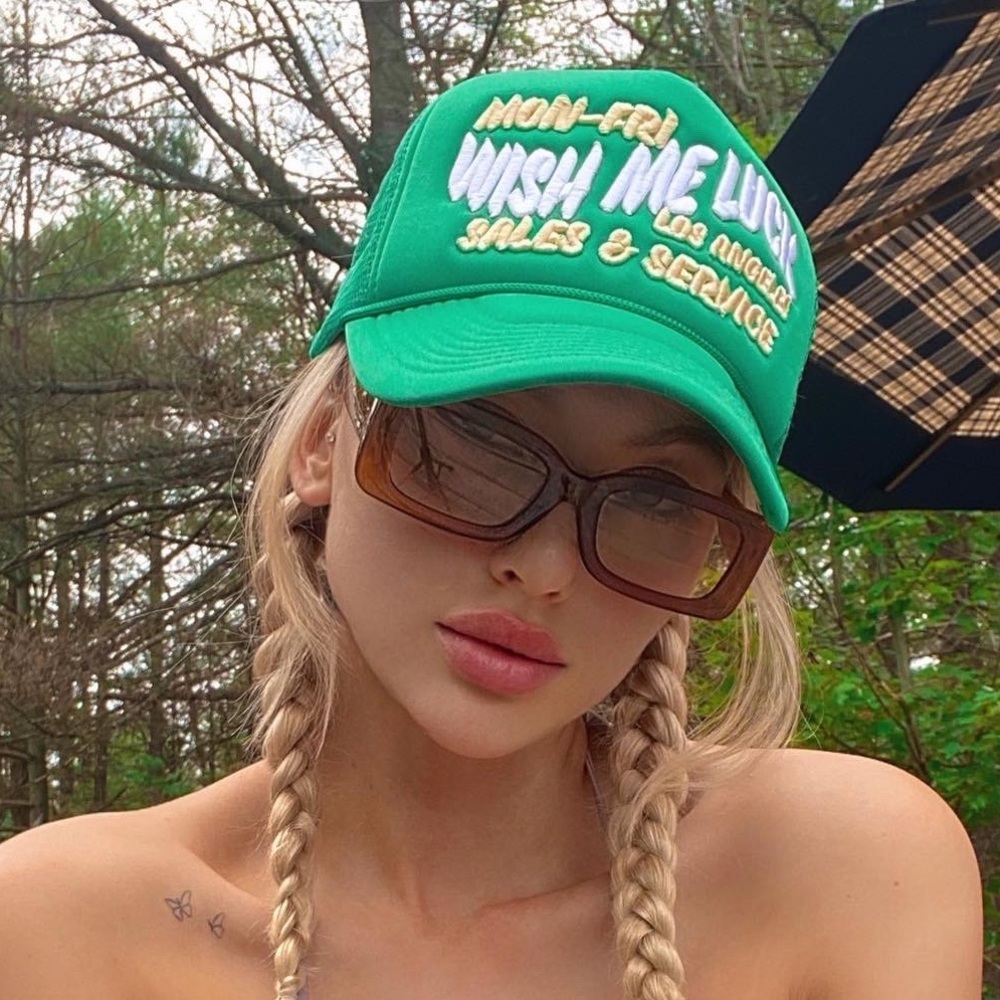 Wish me luck trucker hat